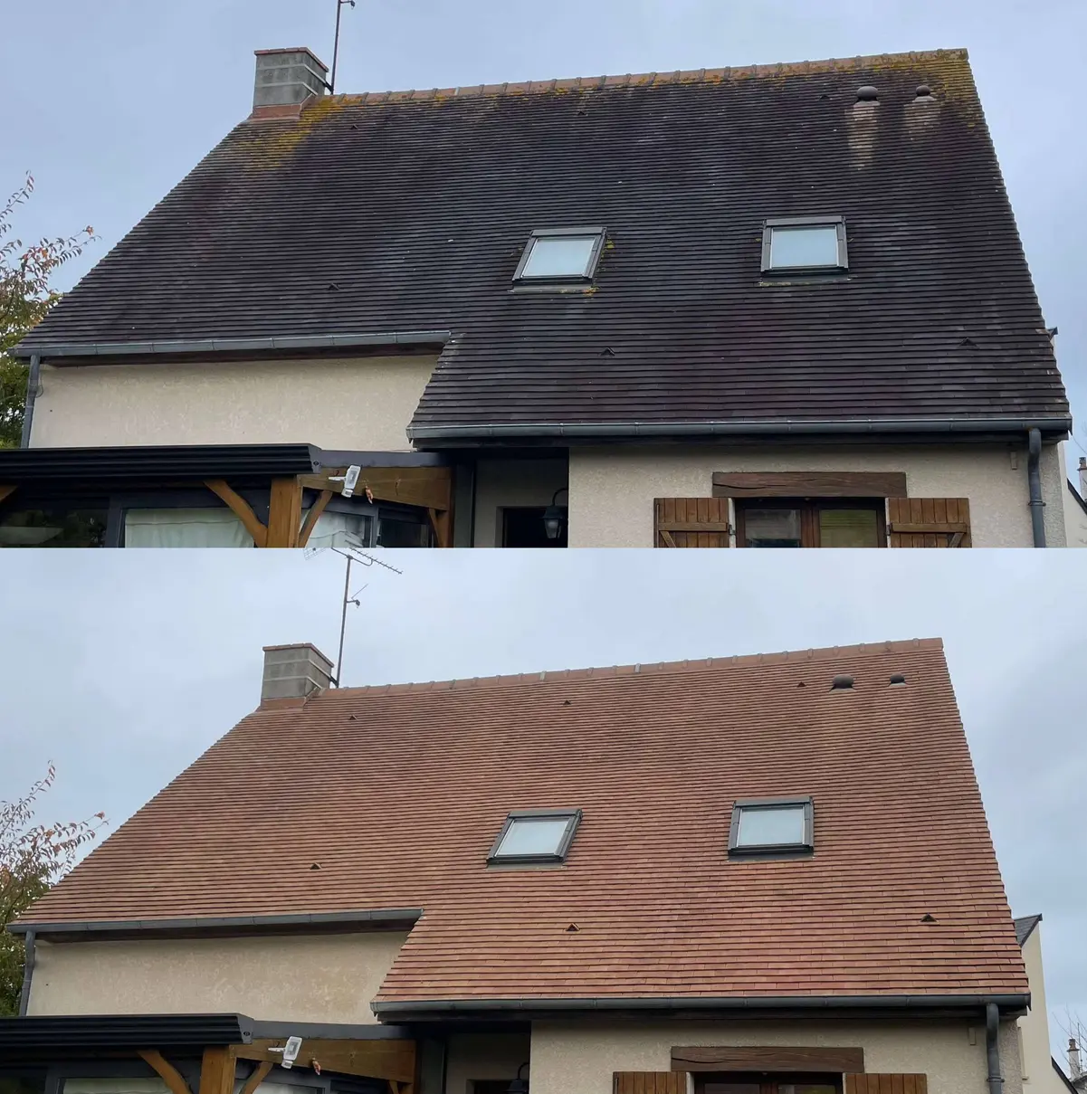 Toiture démoussée exemple 1 à Vire