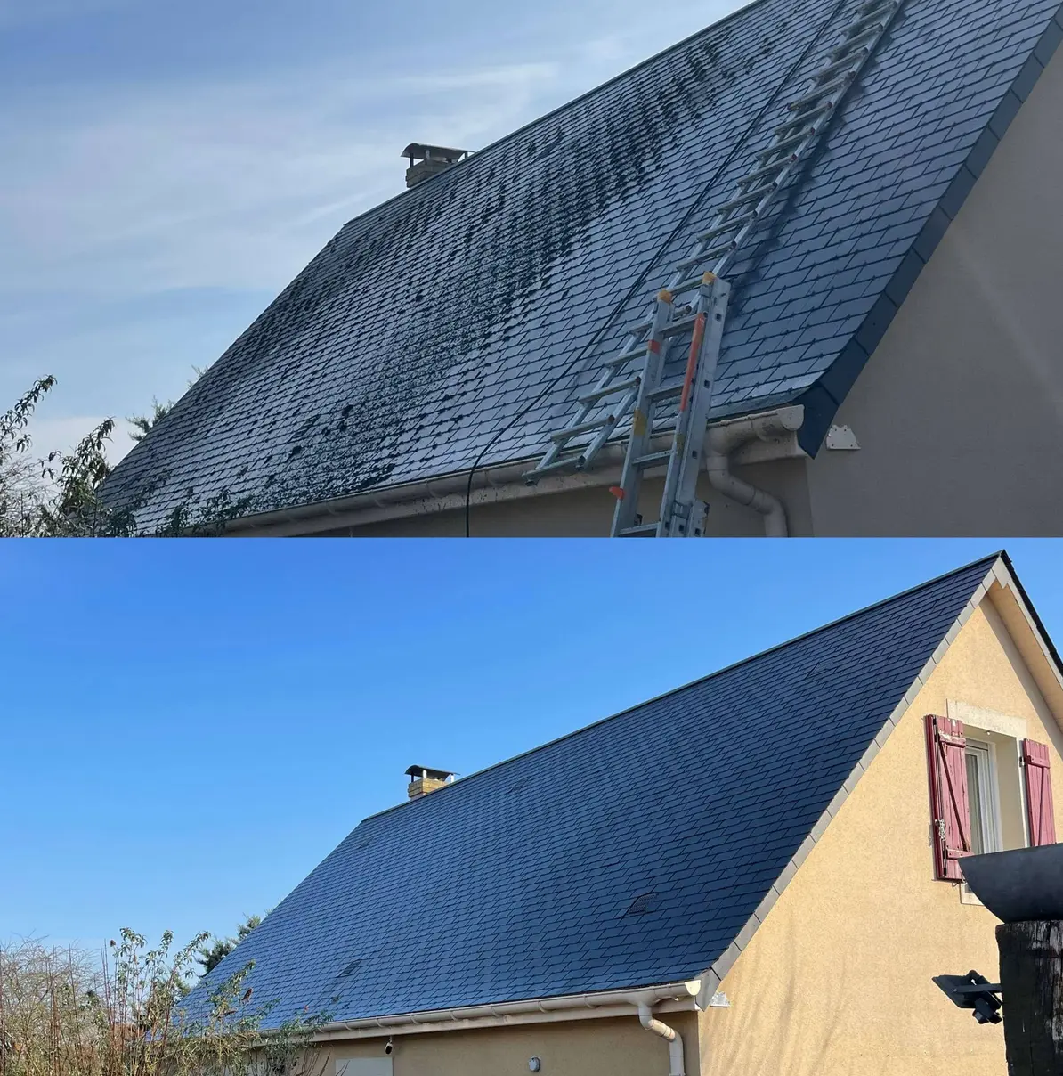 Toiture démoussée exemple 2 à Vire